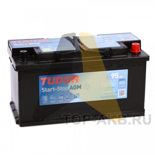 Автомобильный аккумулятор Tudor Start-Stop AGM 95R 850A TK950
