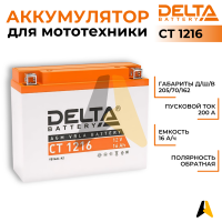 Delta CT 1216, 12V 16Ah, 200А YB16AL-A2
