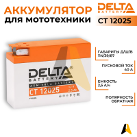 Delta CT 12025, 12V 2.5Ah, 40А YT4B-BS