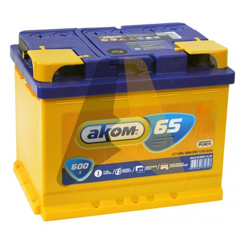 Автомобильный аккумулятор Аком 65L 600A