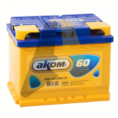 Автомобильный аккумулятор Аком 60L 540A