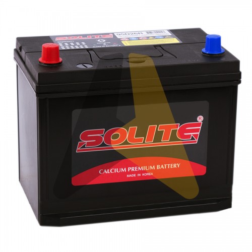 Автомобильный аккумулятор Solite 95D26R с бортиком 85L 650A