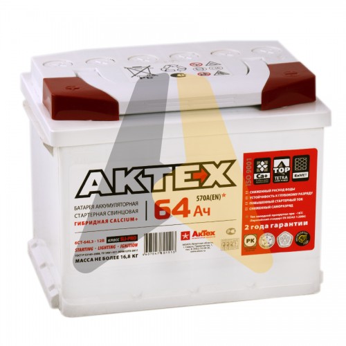 Автомобильный аккумулятор Актех 64L 570A