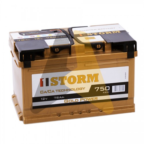 Автомобильный аккумулятор Storm Gold 78R низ. 750A