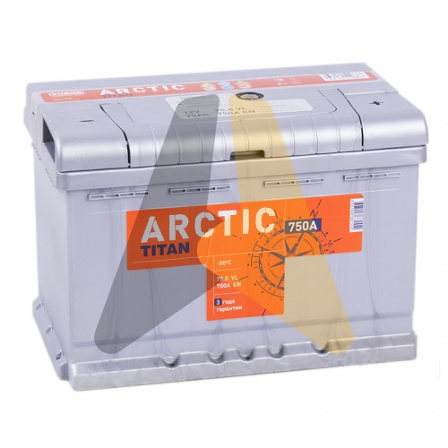 Автомобильный аккумулятор Titan Arctic 75R 750A