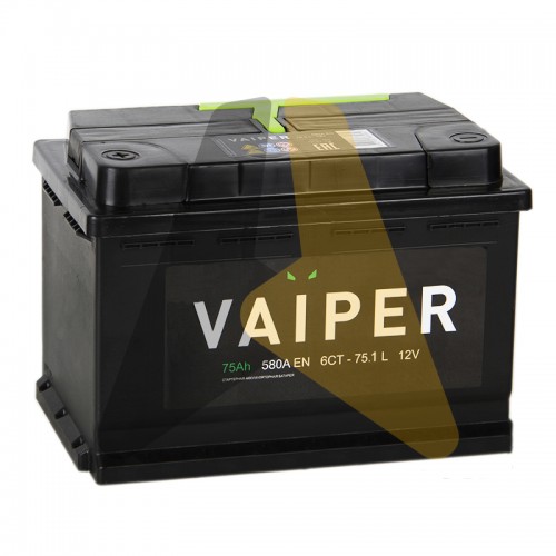 Автомобильный аккумулятор Vaiper 75L 580A