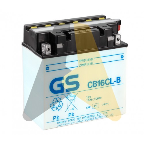 Автомобильный аккумулятор GS CB16CL-B YB16CL-B 19 Ач 240A 176x101x177 О.П. Heavy Duty сух.зар. без компл GS YUASA