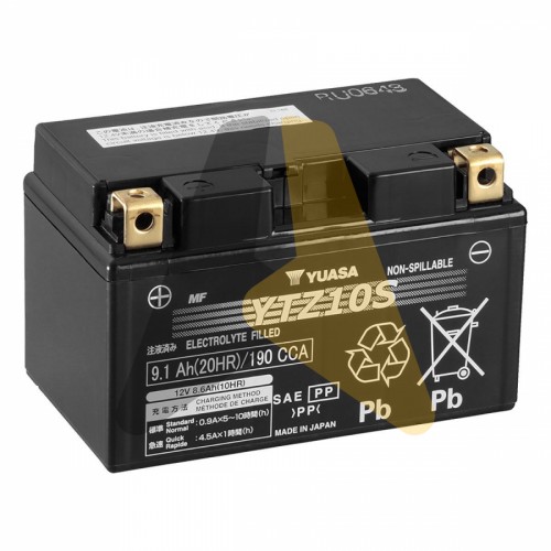 Мотоаккумулятор Yuasa YTZ10S - 8,6 Ач 190А 150x87x93 П.П. AGM