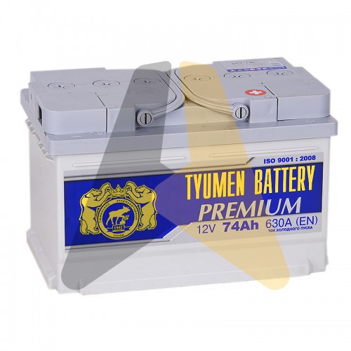 Автомобильный аккумулятор Tyumen Battery Premium 74 Ач О.П. низ. 630A