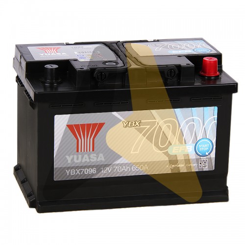 Автомобильный аккумулятор YUASA EFB 70R 650А  Start-Stop, YBX7096