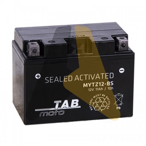 Автомобильный аккумулятор TAB moto AGM MYTZ12-BS 10 Ач 140A 150х88х110 прямая полярность