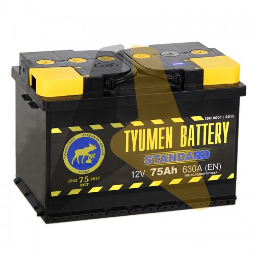 Автомобильный аккумулятор Tyumen  Standard 75 Ач П.П. 630A