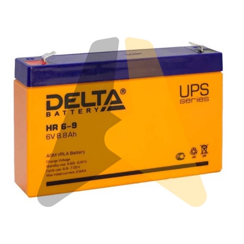 Автомобильный аккумулятор UPS Delta HR 6-96V-9A 151x34x94