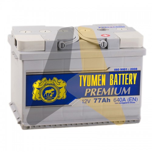 Автомобильный аккумулятор Tyumen  Premium 77 Ач О.П. 640A