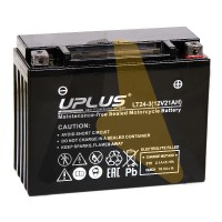 Uplus Super Start AGM 21 Ач 350А О.П. YTX24HL/Y50-N18L-A/Y50-N18-A3 205x87x162 LT24-3