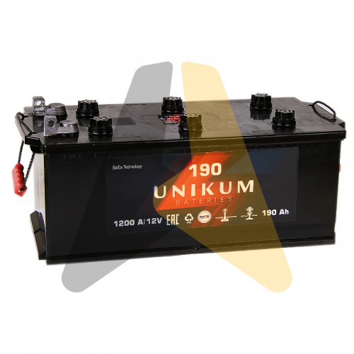 Автомобильный аккумулятор UNIKUM 190 рус болт 1200A