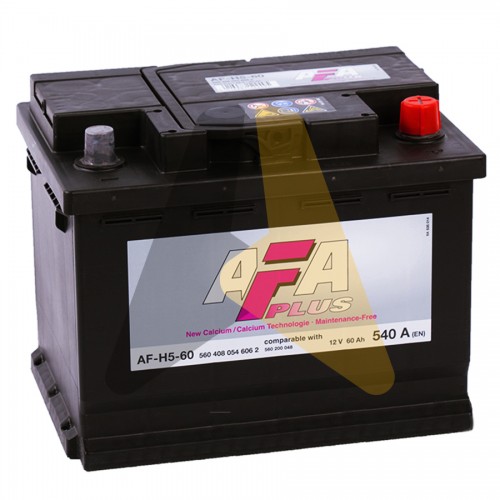 Автомобильный аккумулятор AFA Plus 60R 540A  AF-H5-60