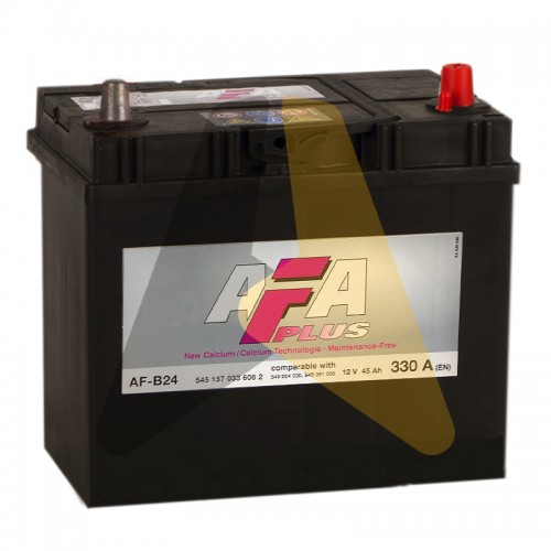 Автомобильный аккумулятор AFA Plus 45R 330A  узкие кл. AF-B24L