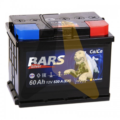 Автомобильный аккумулятор Bars Silver 60R 530A