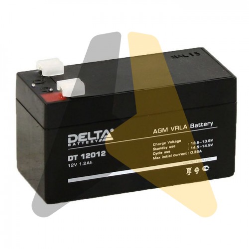 Автомобильный аккумулятор UPS Delta DT 12012, 1.2Ач