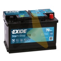 Exide Start-Stop EFB 70R 720А  EL700
