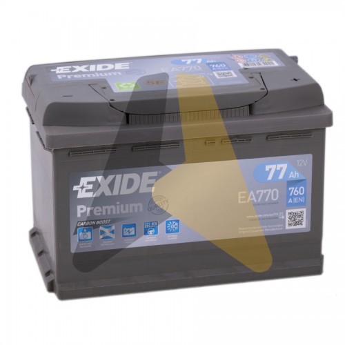 Автомобильный аккумулятор Exide Premium 77R 760А EA770