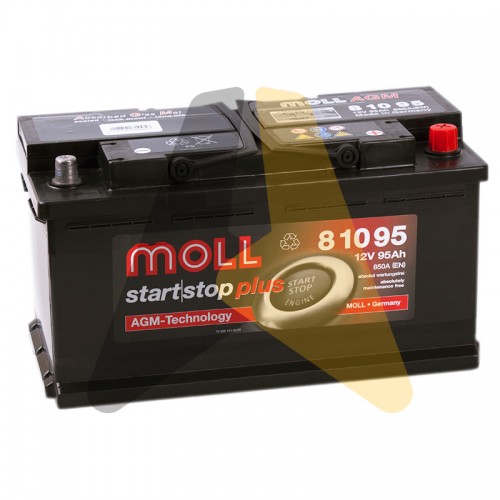 Автомобильный аккумулятор Moll AGM 95R Start-Stop 850A