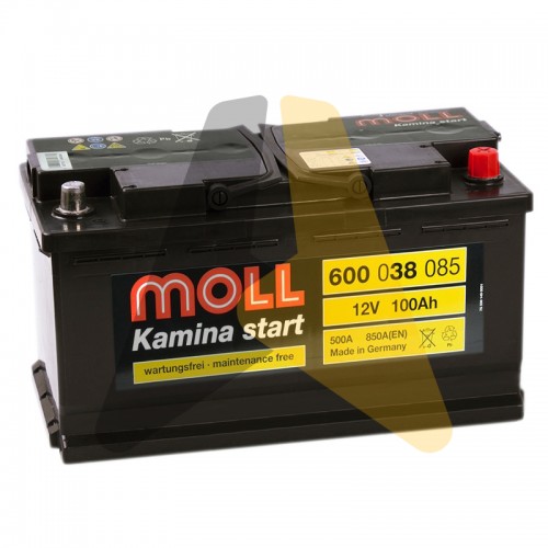 Автомобильный аккумулятор Moll Kamina Start 100R 850A