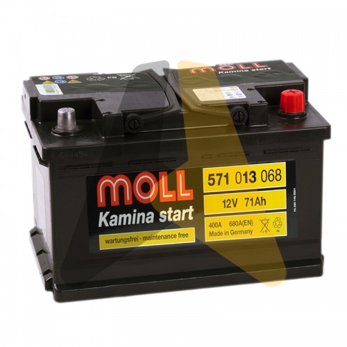 Автомобильный аккумулятор Moll Kamina Start 71R низ. 680A