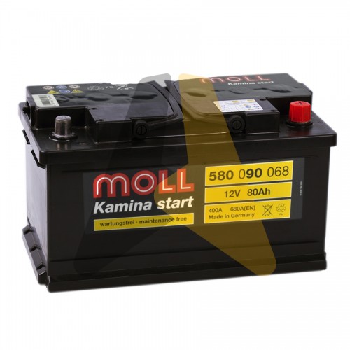 Автомобильный аккумулятор Moll Kamina Start 80SR низ. 680A