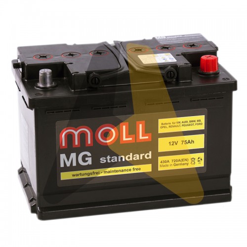 Автомобильный аккумулятор Moll MG Standard 75R 720A