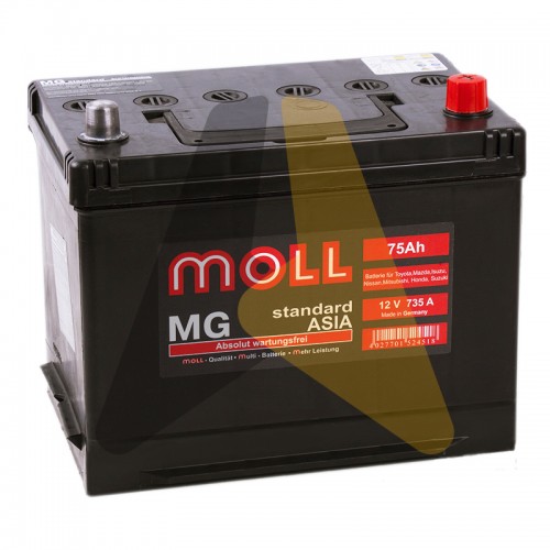 Автомобильный аккумулятор Moll MG Standard Asia 75R 735A