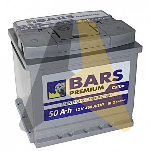 Автомобильный аккумулятор BARS Premium 50 о.п. 450А