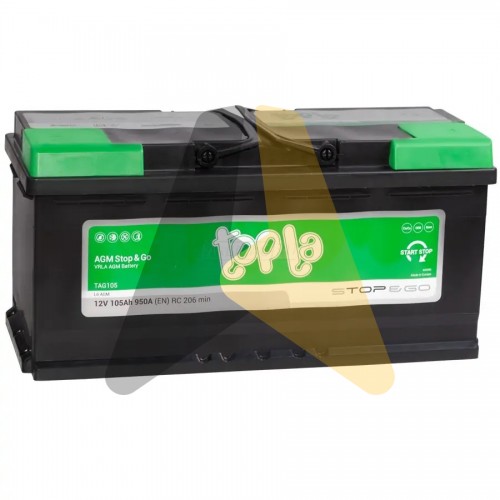 Автомобильный аккумулятор Topla AGM Stop-n-Go 105R 950A 