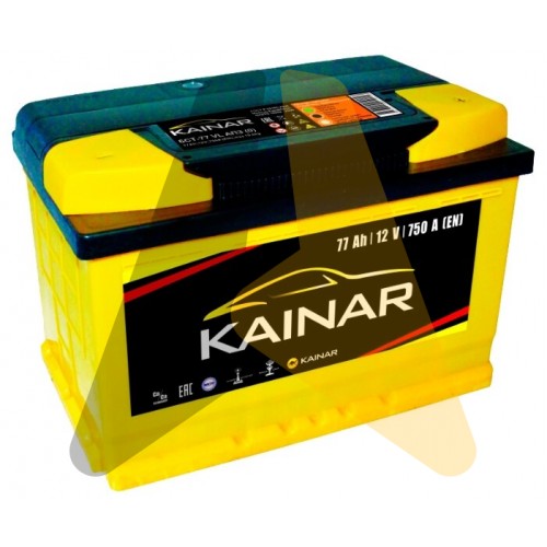 Автомобильный аккумулятор KAINAR 77 Ач о.п. 750А