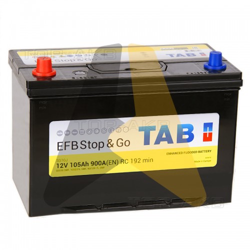 Автомобильный аккумулятор Tab EFB Stop-n-Go 105L 900A 212105 60519