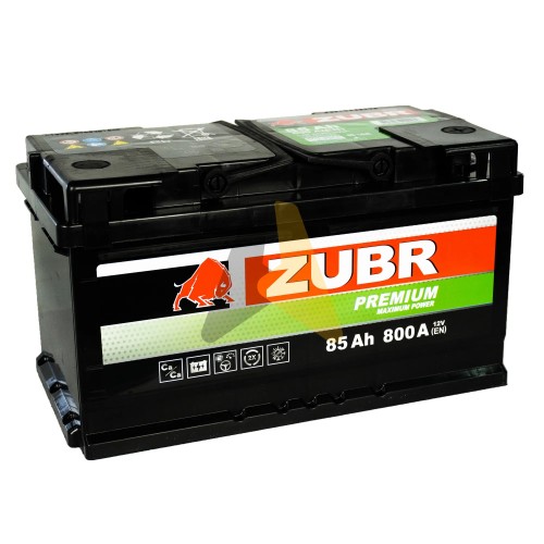 Автомобильный аккумулятор ZUBR Premium 85R низк. 800A